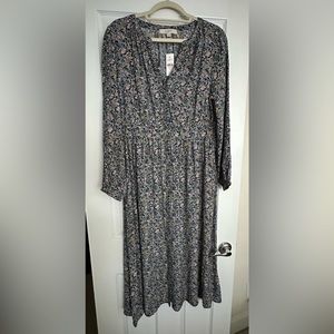 Lightweight Floral Loft Dress with Button Front (size 10)